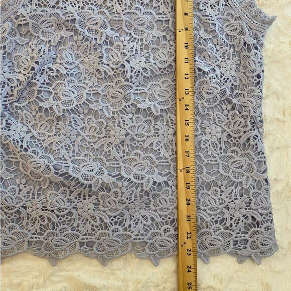 Nanette Lepore Spring Bloom Iris Bliss Floral Lace Sleeveless Blouse Tank Medium - Picture 15 of 15